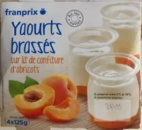 Mängden socker i Yaourts brassés sur lit de confiture d'abricots