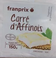 Mängden socker i Carré d'Affinois (21% MG)