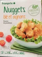 Mängden socker i nuggets veggie blé oignon