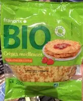 Mängden socker i Crepes moelleuses au sucre de canne bio