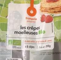 Mängden socker i Les crepes moelleuses bio