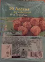 Mängden socker i Accras au cabillaud et à la morue