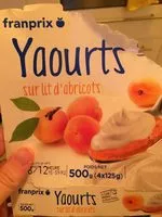 Mängden socker i Yaourt sur lit d'abricot