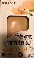 Mängden socker i Foie gras de canard entier