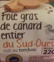Mängden socker i Foie gras de canard entier du sud-ouest