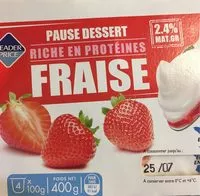 Mängden socker i Pause dessert fraise