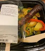 Mängden socker i 2 saucisses de volaille et pommes de terre