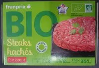 Mängden socker i steaks haches pur boeuf 15% MG bio VBF