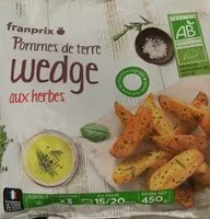 Mängden socker i Pommes de terre wedges bio