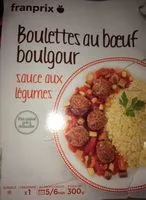 Mängden socker i Boulettes au boeuf boulgour sauces aux legumes