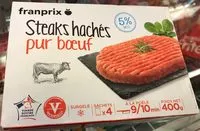 Mängden socker i Steaks hachés pur bœuf