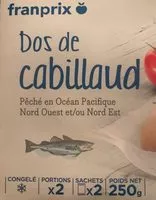 Mängden socker i Dos de cabillaud