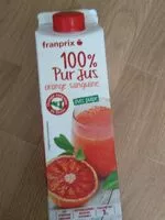 Mängden socker i 100% pur jus orange sanguine