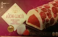 Mängden socker i Bûche glacée, yaourt et sorbet fraise