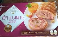 Mängden socker i Rôti de canette farcie au fruits secs
