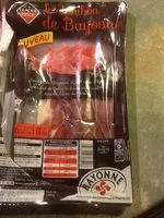 Mängden socker i Le Jambon De Bayonne ICP 9 mois d'âge