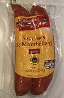Mängden socker i Saucisses de Montbéliard
