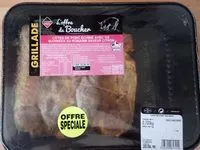 Mängden socker i Côtes de porc échine avec os marinés au romarin saveur citron