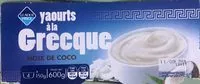 Yaourts à la Grecque noix de coco