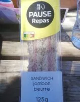 Mängden socker i Sandwich jambon beurre