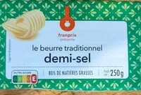 Mängden socker i Le beurre traditionnel demi-sel