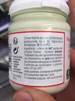 Mängden socker i creme fraiche épaisse de Normandie bio 38% MG