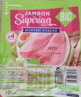 Mängden socker i Jambon supérieur
