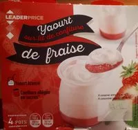 Mängden socker i Yaourt  sur lit de confiture de fraise