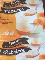 Mängden socker i Yaourt sur lit de confiture d'abricot