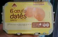Mängden socker i 6 gros œufs datés du jour de ponte