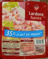 Mängden socker i Lardons fumés (-35 % de sel)