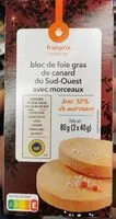 Mängden socker i Bloc de foie gras de canard