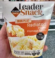 Mängden socker i Radiatori poulet fromage fondu