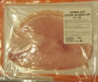 Mängden socker i Jambon cuit cuisiné au bouillon à l'os