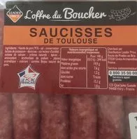 Mängden socker i Saucisses de toulouse