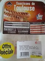 Mängden socker i Saucisses de Toulouse