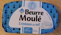 Mängden socker i Beurre Moulé Cristaux de Sel (80 % MG)