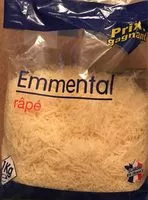 Mängden socker i Emmental Français Rapé