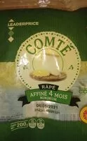 Mängden socker i Comté râpé