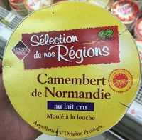 Mängden socker i Camembert de Normandie au lait cru moulé à la louche