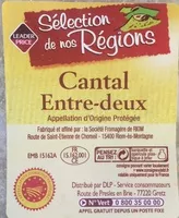 Mängden socker i Cantal Entre-deux AOP