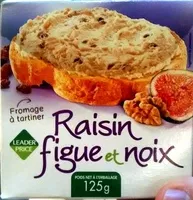 Mängden socker i Fromage à tartiner - Raisin, figue et noix (27,9 % MG)