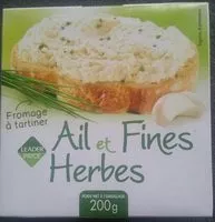 Mängden socker i Fromage à tartiner à l'ail & fines herbes