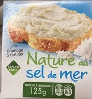 Mängden socker i Fromage à tartiner Nature au sel de mer