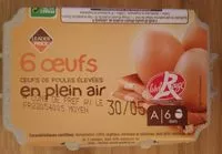 Mängden socker i 6 œufs plein air Label Rouge