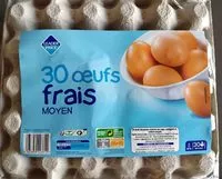 Mängden socker i 30 oeufs frais moyens