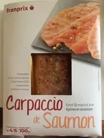 Mängden socker i Franprix carpaccio de saumon fumé mariné épices &
