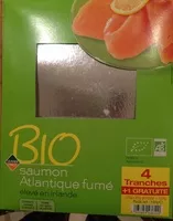 Mängden socker i Saumon Atlantique fumé élevé en Irlande Bio (4 tranches + 1 gratuite) - 150 g