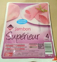 Mängden socker i Jambon supérieur (4 tranches)