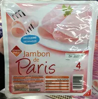 Mängden socker i Jambon de Paris, Découenné Dégraissé (4 Tranches)